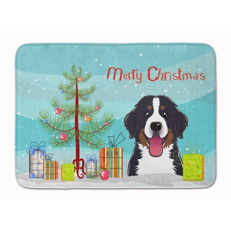 Carolines Treasures Christmas Tree and Bernese Mountain Dog Machine Washable Memory Foam Mat BB1609RUG